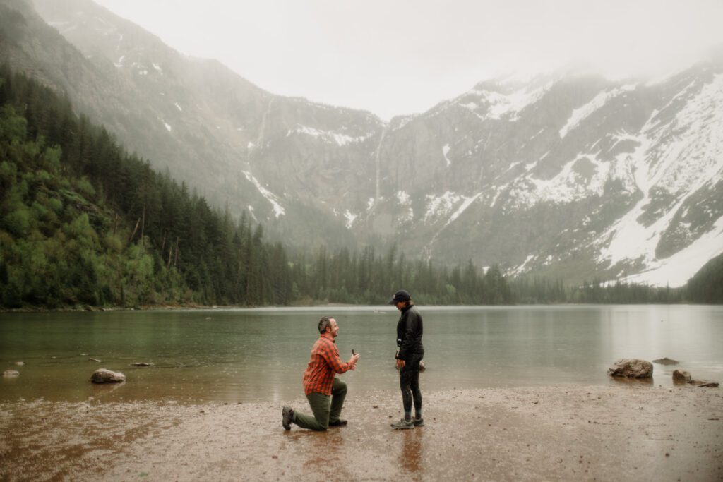 A National Park proposal in Glacier! STUNNING lake view with 4-mile hike where he popped the question. She said YES!

How do I surprise my girlfriend with a proposal on a hike? 