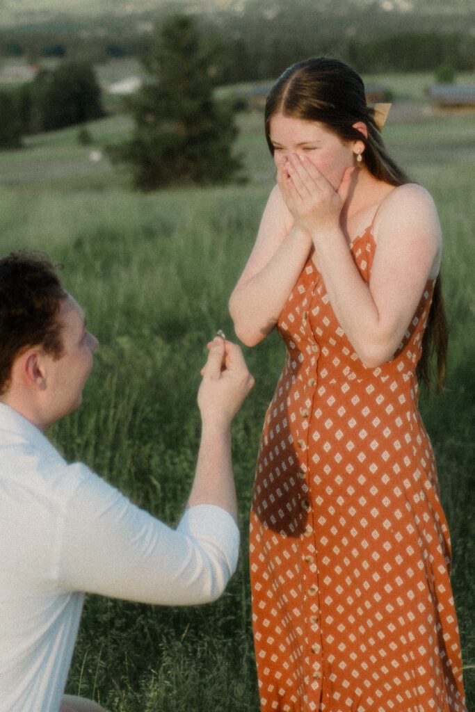 Propose in Missoula at Blue Mountain in the summertime. This couple had the most beautiful summer engagement - no hiking required!