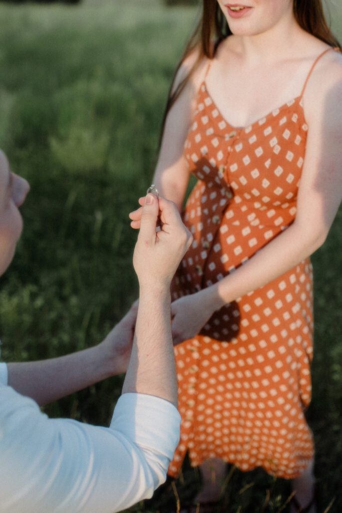 Propose in Missoula at Blue Mountain in the summertime. This couple had the most beautiful summer engagement - no hiking required!