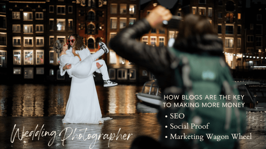 make more money as a wedding photographer. Photographer taking pictures of lesbian wedding couple in Amsterdam. 