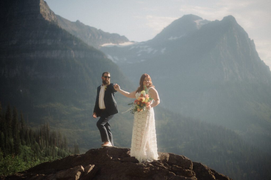 From stunning views at Lake McDonald to magical star photos at Hidden Lake, their day is perfection! *Montana adventure elopement in Glacier*!