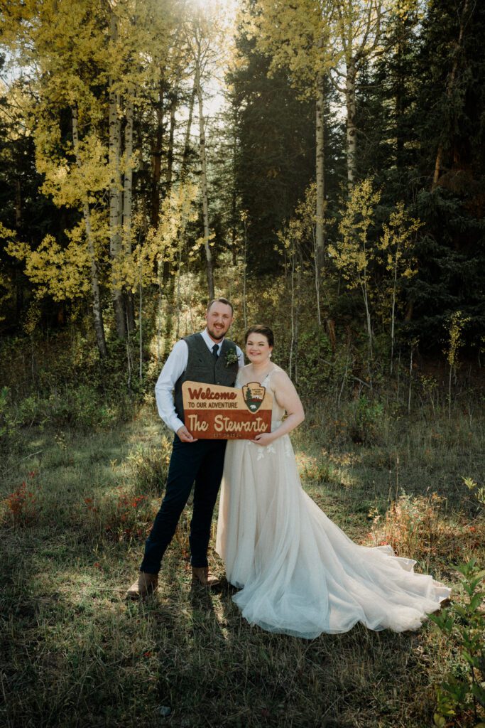 A stunning Yellowstone National Park elopement with intimate moments, breathtaking views and of course the perfect wedding guests- BUFFALO!

Gorgeous wedding photos at sunset in Yellowstone National Park.