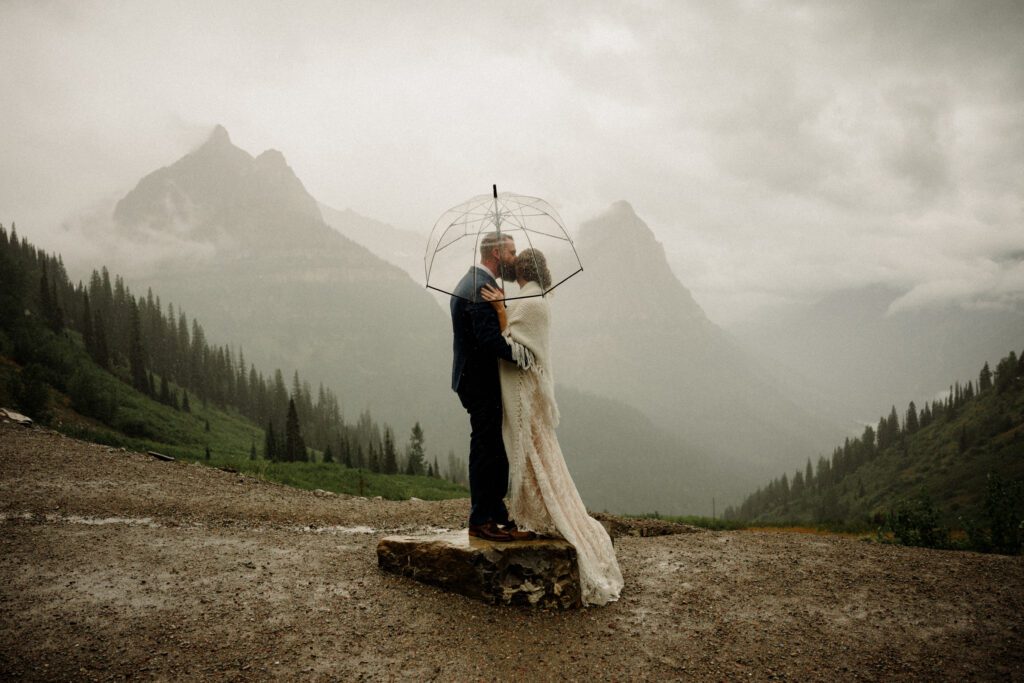 You know it's an adventure wedding in Glacier National Park when you see bears, stumble across mountain sheep and get married! The bride said this about her wedding day, "we literally did EVERYTHING!" 

A Two Medicine wedding ceremony and then a drive up the Going to the Sun Road made this day an epic adventure!