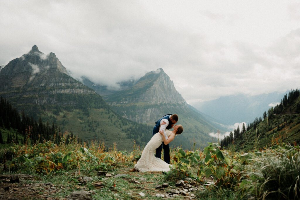 You know it's an adventure wedding in Glacier National Park when you see bears, stumble across mountain sheep and get married! The bride said this about her wedding day, "we literally did EVERYTHING!" 

A Two Medicine wedding ceremony and then a drive up the Going to the Sun Road made this day an epic adventure!