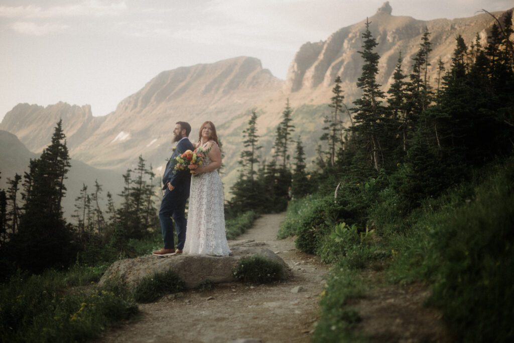 From stunning views at Lake McDonald to magical star photos at Hidden Lake, their day is perfection! *Montana adventure elopement in Glacier*!