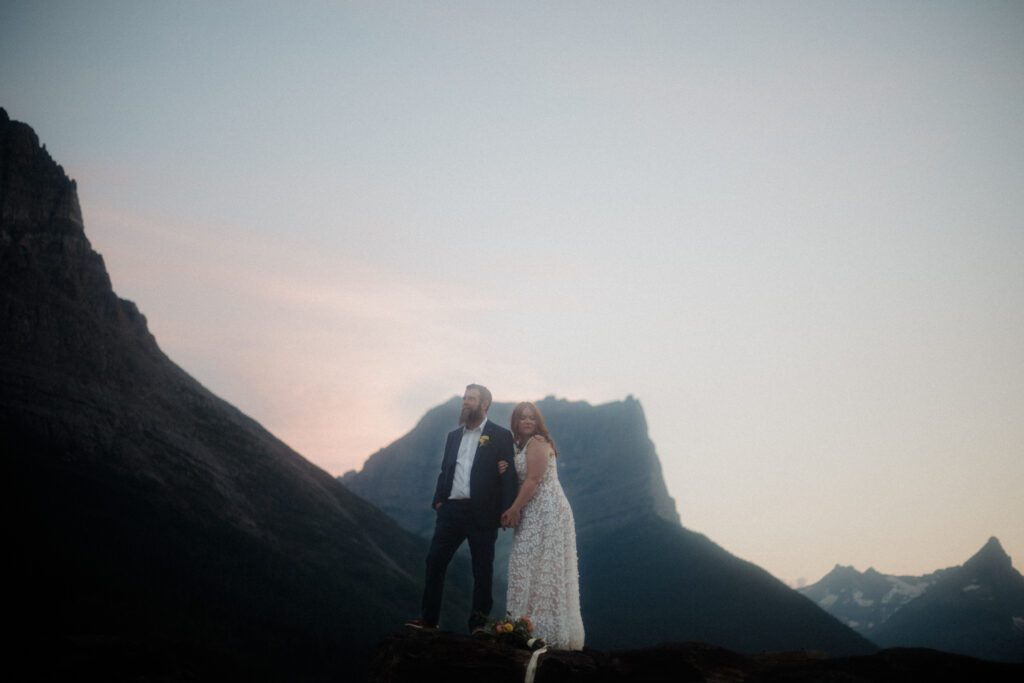 From stunning views at Lake McDonald to magical star photos at Hidden Lake, their day is perfection! *Montana adventure elopement in Glacier*!