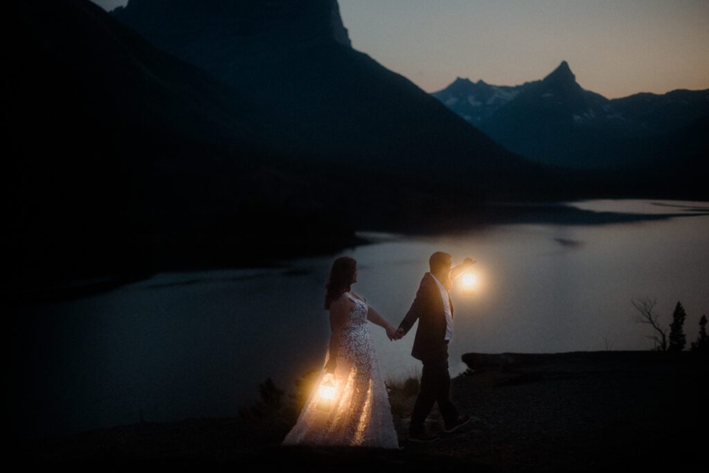 From stunning views at Lake McDonald to magical star photos at Hidden Lake, their day is perfection! *Montana adventure elopement in Glacier*!