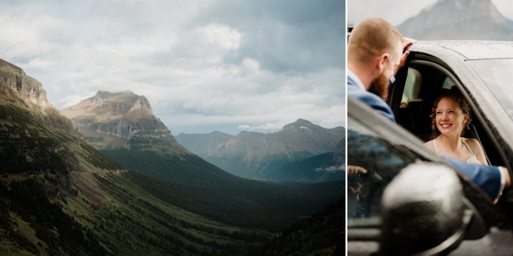 You know it's an adventure wedding in Glacier National Park when you see bears, stumble across mountain sheep and get married! The bride said this about her wedding day, "we literally did EVERYTHING!" 

A Two Medicine wedding ceremony and then a drive up the Going to the Sun Road made this day an epic adventure!