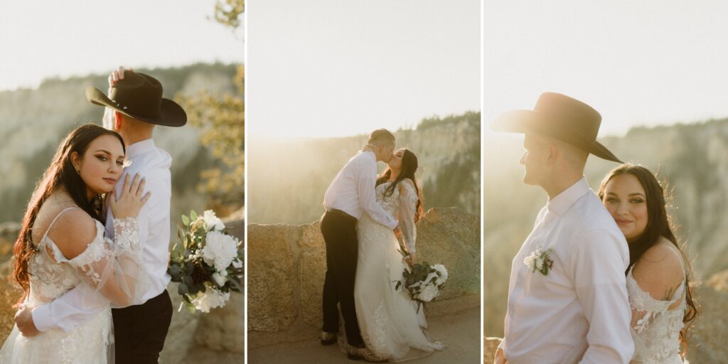 Plan your dream elopement in Yellowstone! Breathtaking views at Artist Point and stunning memories captured by our photographers await you! 