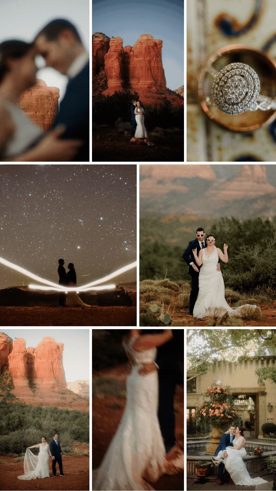 A magical Sedona Arizona elopement with breathtaking pink cliffs, laughter-filled moments, starry skies, and unique elopement traditions!