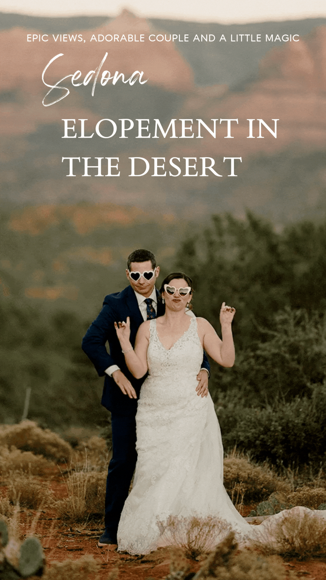 A magical Sedona Arizona elopement with breathtaking pink cliffs, laughter-filled moments, starry skies, and unique elopement traditions!