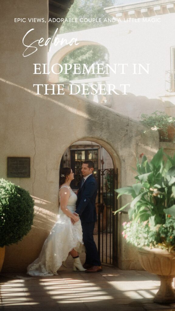 A magical Sedona Arizona elopement with breathtaking pink cliffs, laughter-filled moments, starry skies, and unique elopement traditions!