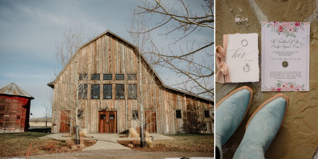 It's magic for this winter wedding in Bozeman at Firelight Farm. Cozy vibes, a champagne tower, and western charm!