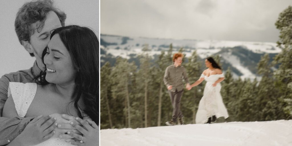 The BEST Big Sky Resort engagement! This dreamy mountaintop proposal in Montana brings the views, the snow, and all the swoon-worthy moments!