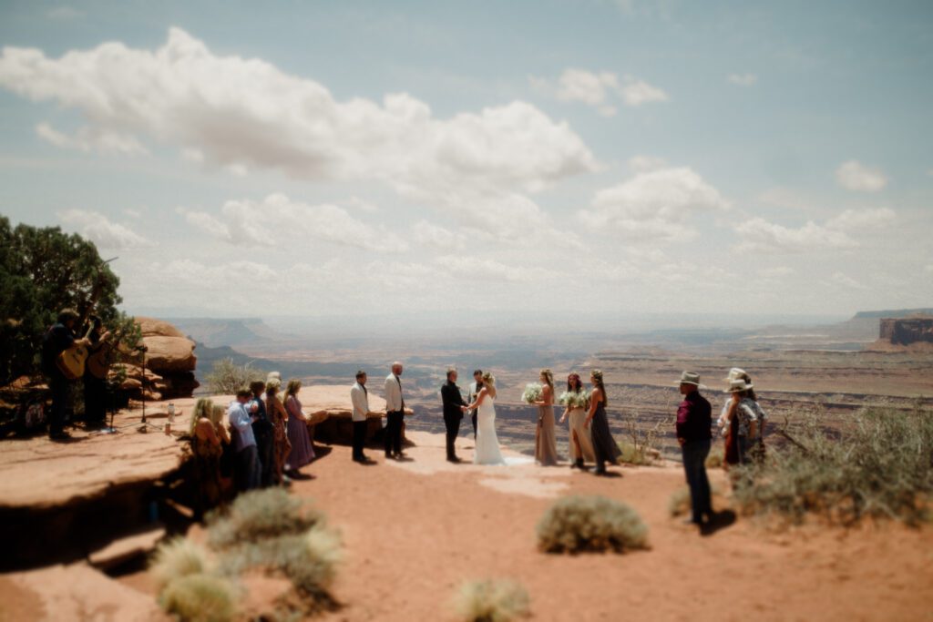 moab elopement, dirt bike wedding, desert elopement dirt bike photo, adventure elopement moab images, moab elopement photographer, ceremony at dead horse point state park