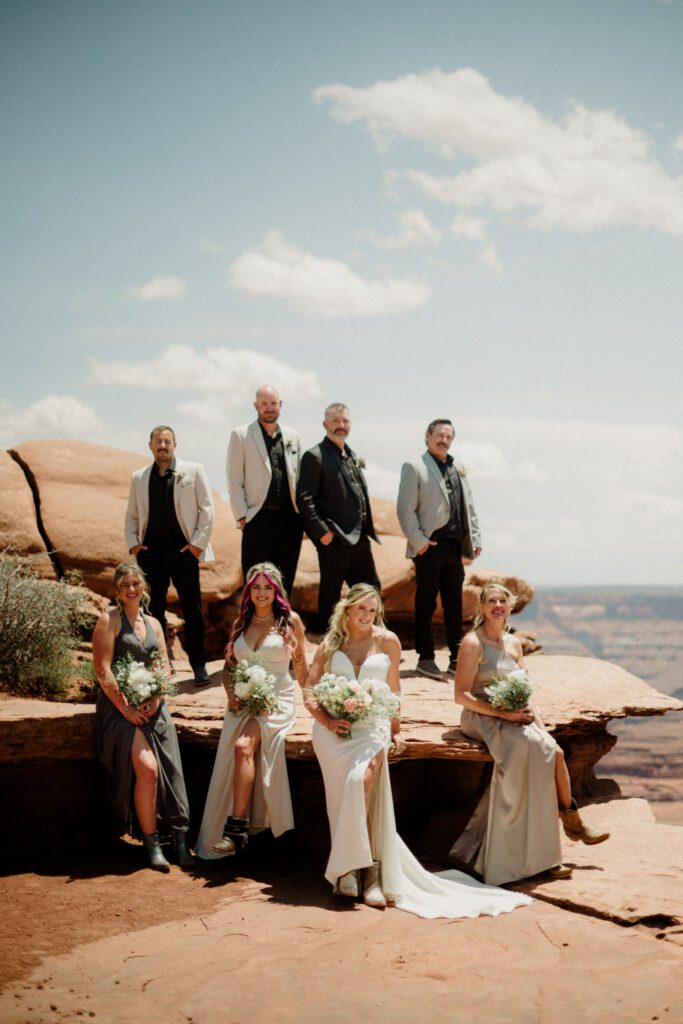moab elopement, dirt bike wedding, desert elopement dirt bike photo, adventure elopement moab images, moab elopement photographer, ceremony at dead horse point state park