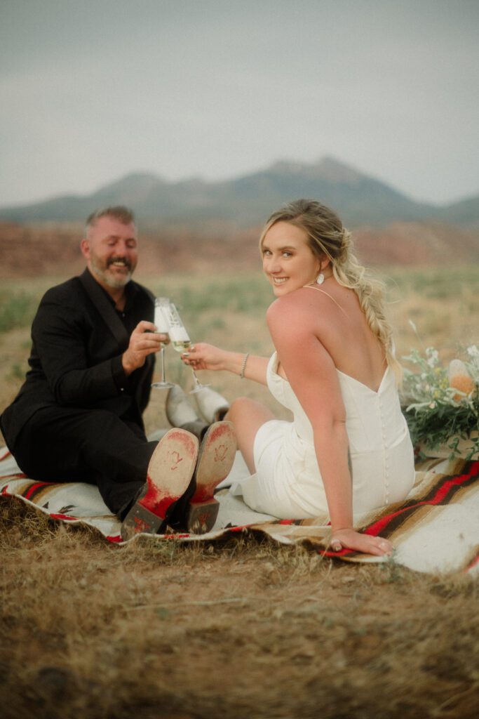 moab elopement, dirt bike wedding, desert elopement dirt bike photo, adventure elopement moab images, moab elopement photographer