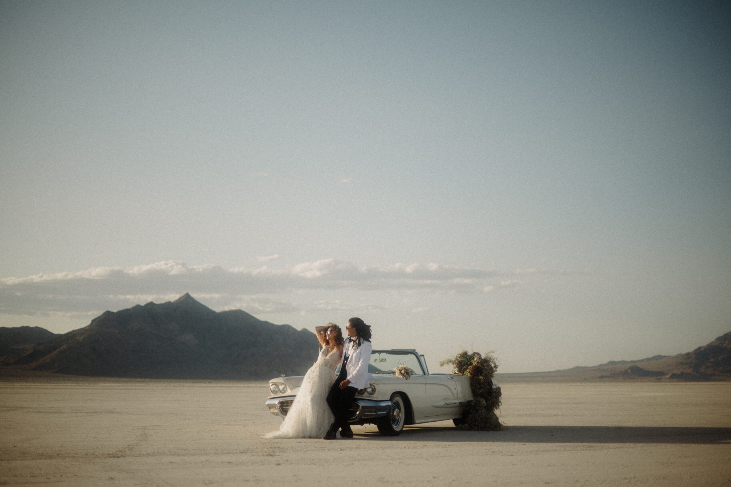 Bonneville Salt Flats is the place for elopements! On the border between Nevada and Utah you'll have an adventure to remember for a lifetime.