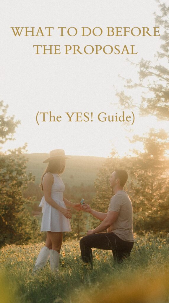 Proposal advice to get the YES! Know your partner. Think about permission, ring, where and when, and what to say!