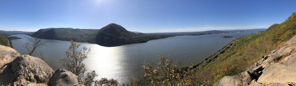 Fall Foliage during First Week of October at Breakneck Ridge at Hudson Highlands State Park Preserve in New York State.