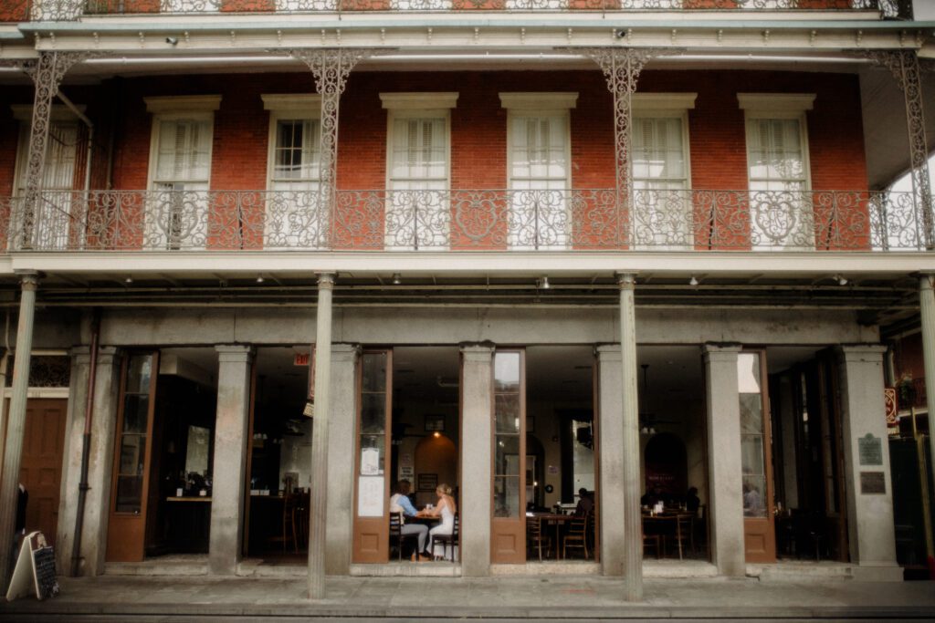 French Quarter New Orleans Elopement with beignets, balcony first looks, Jackson Square & a steamboat sunset cruise! NOLA day is wild magic!