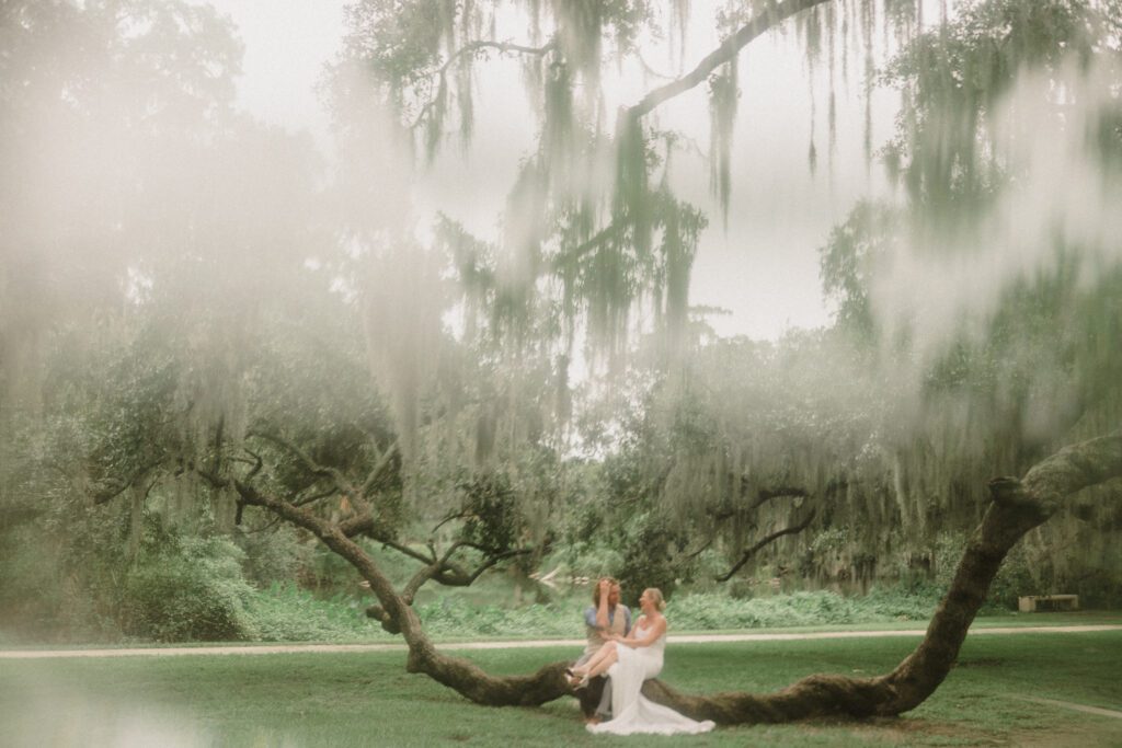French Quarter New Orleans Elopement with beignets, balcony first looks, Jackson Square & a steamboat sunset cruise! NOLA day is wild magic!