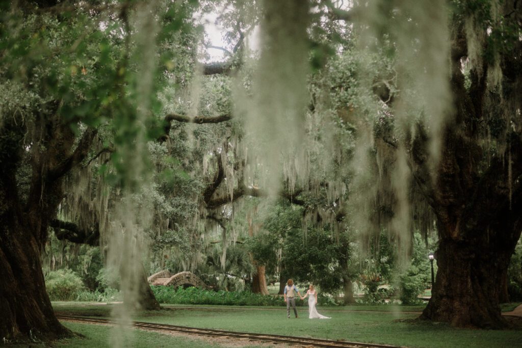 French Quarter New Orleans Elopement with beignets, balcony first looks, Jackson Square & a steamboat sunset cruise! NOLA day is wild magic!