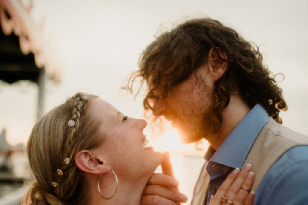 French Quarter New Orleans Elopement with beignets, balcony first looks, Jackson Square & a steamboat sunset cruise! NOLA day is wild magic!