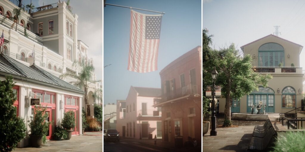 French Quarter New Orleans Elopement with beignets, balcony first looks, Jackson Square & a steamboat sunset cruise! NOLA day is wild magic!