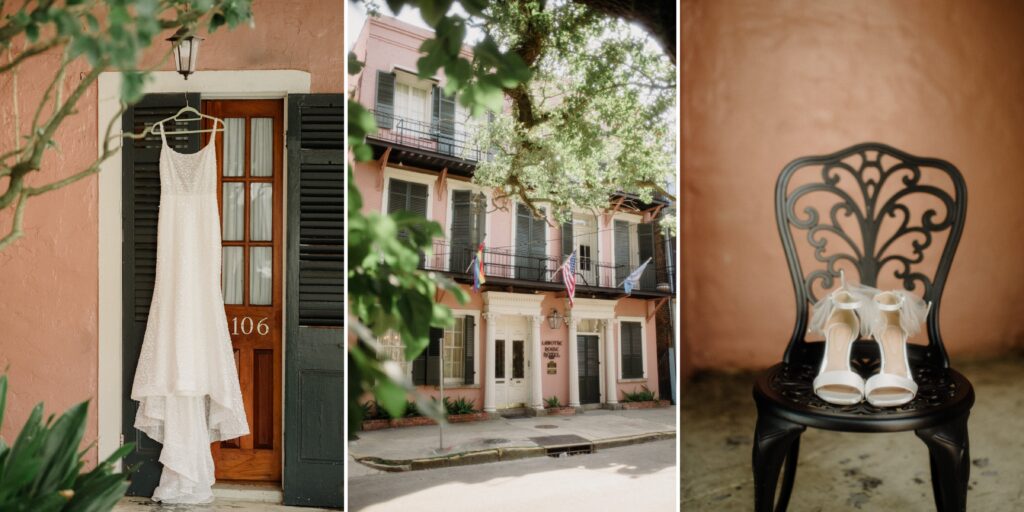 French Quarter New Orleans Elopement with beignets, balcony first looks, Jackson Square & a steamboat sunset cruise! NOLA day is wild magic!