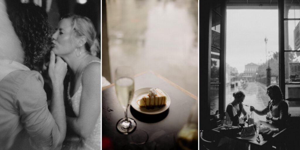 French Quarter New Orleans Elopement with beignets, balcony first looks, Jackson Square & a steamboat sunset cruise! NOLA day is wild magic!