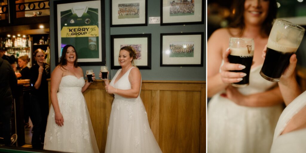 Northern Ireland elopement with epic locations like Kinbane Castle, Ballintoy Harbor and Giant's Causeway! LGBTQ+ wedding photographer takes Debbie & Kirstie on an epic adventure in Northern Ireland!