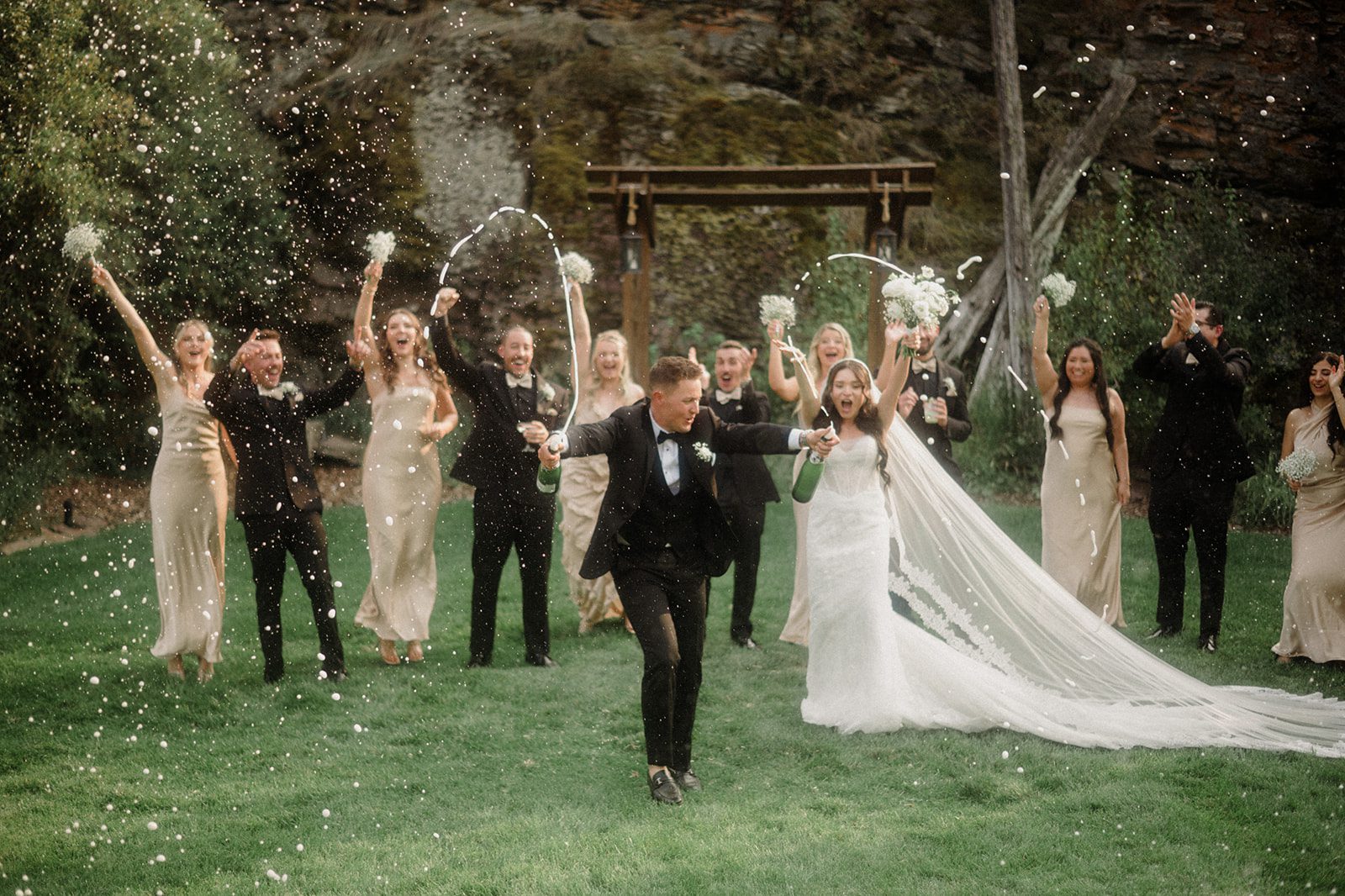 See this wedding at White Raven with Montana views, mountain engagement session and full wedding weekend festivities!  