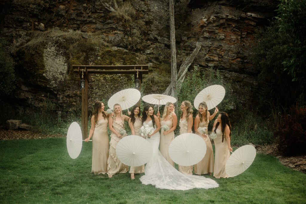 See this wedding at White Raven with Montana views, mountain engagement session and full wedding weekend festivities!  