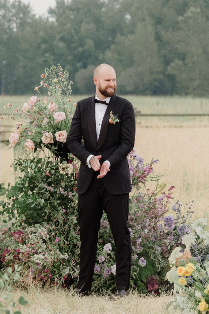 Colorful modern wedding in Bozeman at Firelight Farm featuring vibrant fashion, Filipino desserts, sunset portraits, and a disco after party.