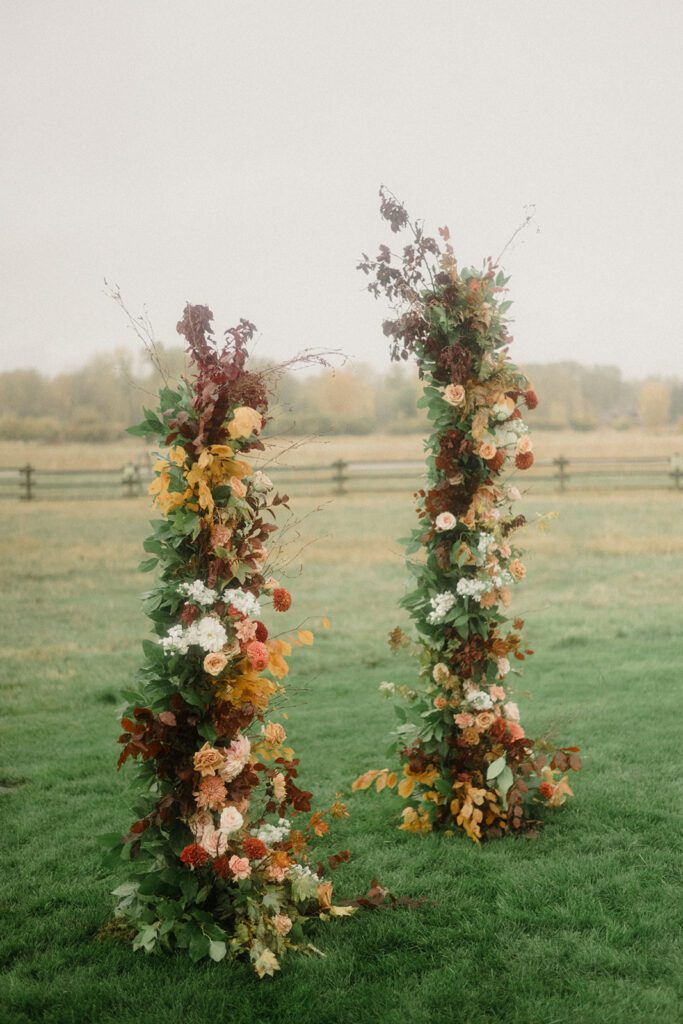 Bozeman wedding with dogs complete with bow ties, sunset photos, and dreamy rain portraits. Plus tips for including your dog in your wedding day.