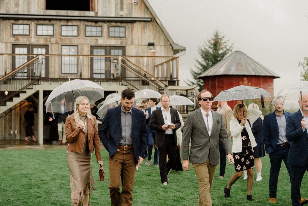Bozeman wedding with dogs complete with bow ties, sunset photos, and dreamy rain portraits. Plus tips for including your dog in your wedding day.
