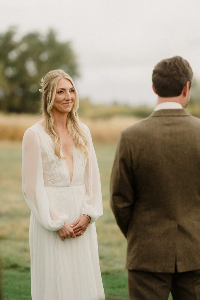 Bozeman wedding with dogs complete with bow ties, sunset photos, and dreamy rain portraits. Plus tips for including your dog in your wedding day.