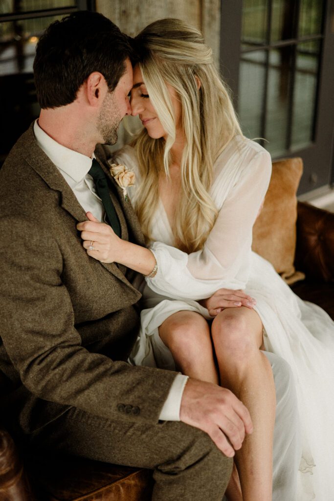 Bozeman wedding with dogs complete with bow ties, sunset photos, and dreamy rain portraits. Plus tips for including your dog in your wedding day.