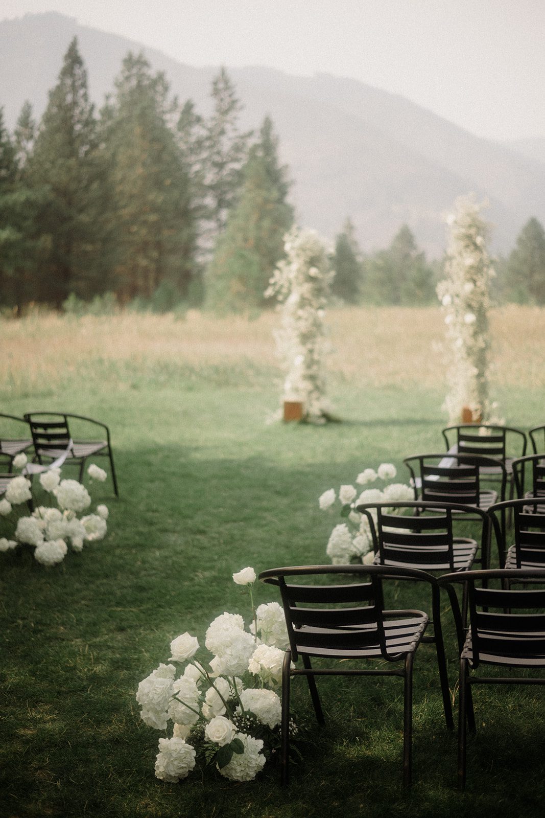 See this wedding at White Raven with Montana views, mountain engagement session and full wedding weekend festivities!  