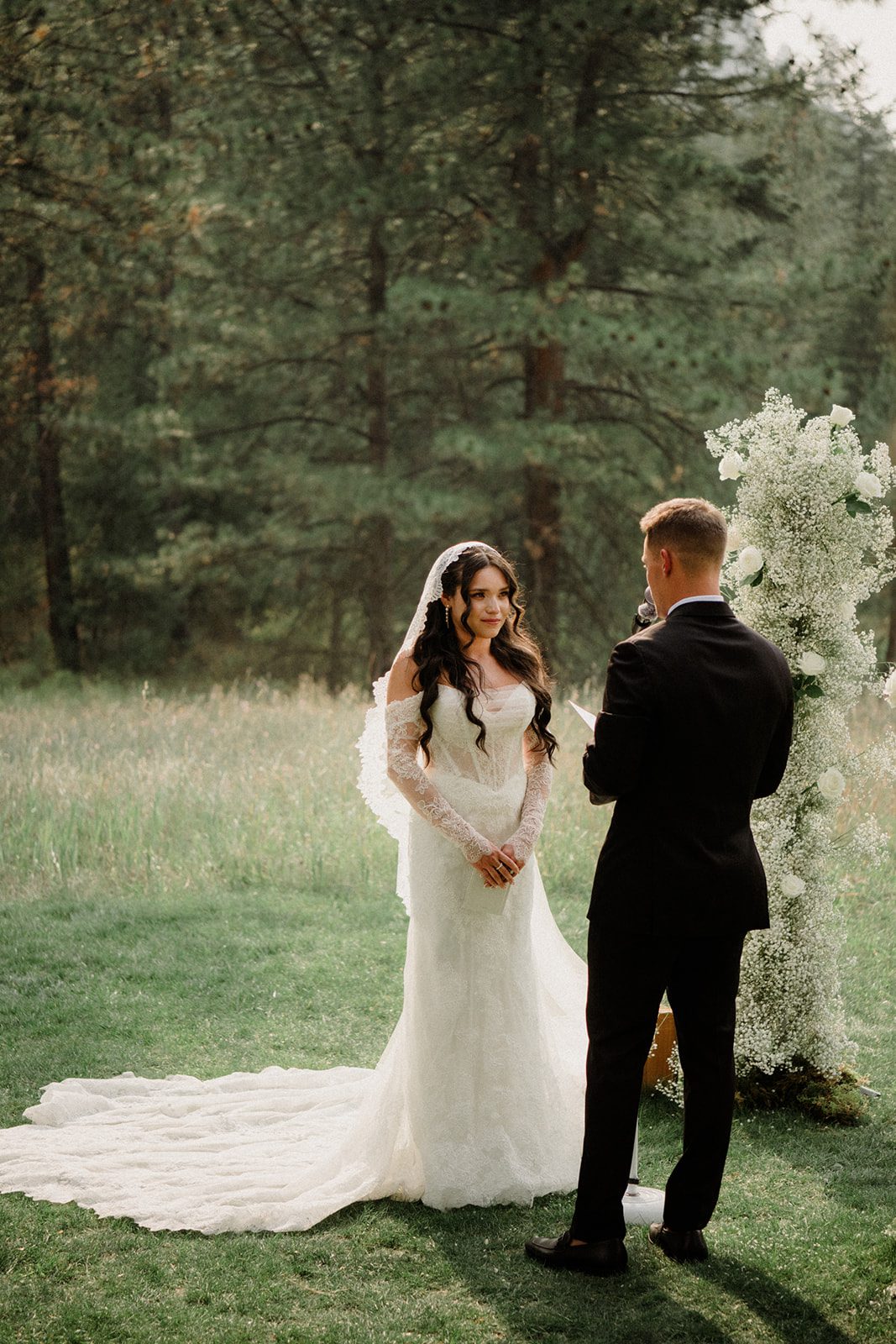 See this wedding at White Raven with Montana views, mountain engagement session and full wedding weekend festivities!  