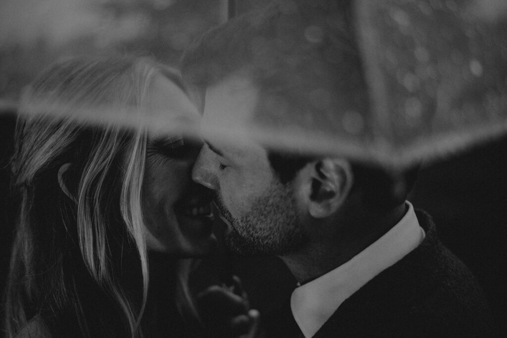 Bozeman wedding with dogs complete with bow ties, sunset photos, and dreamy rain portraits. Plus tips for including your dog in your wedding day.