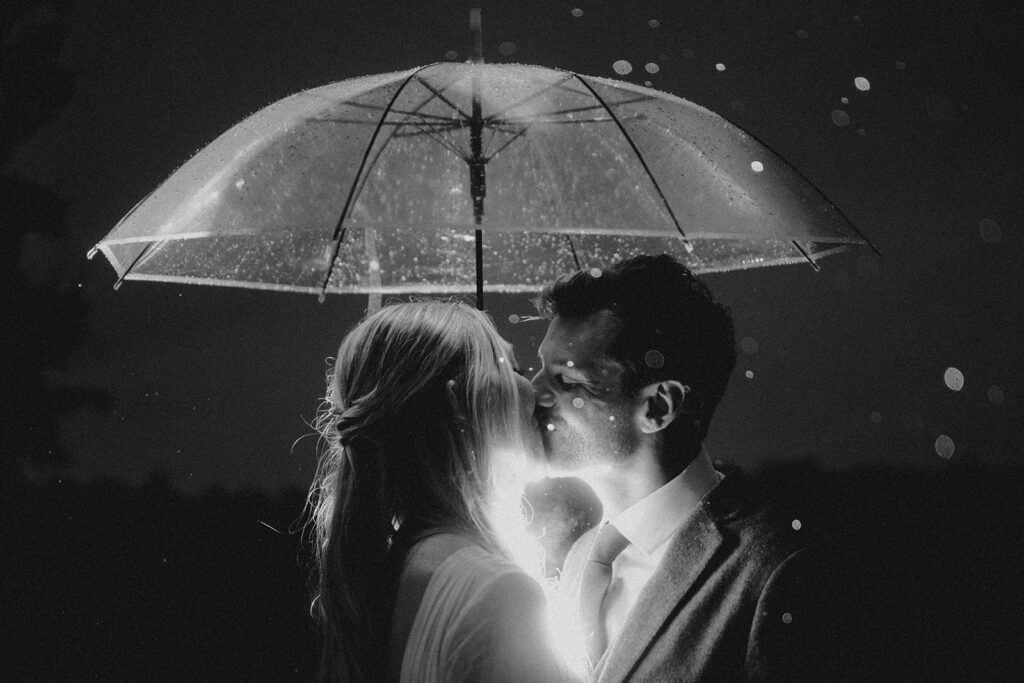 Bozeman wedding with dogs complete with bow ties, sunset photos, and dreamy rain portraits. Plus tips for including your dog in your wedding day.