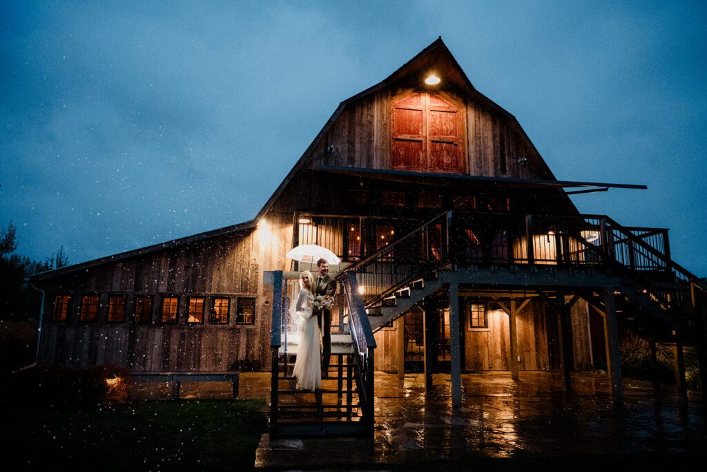 Bozeman wedding with dogs complete with bow ties, sunset photos, and dreamy rain portraits. Plus tips for including your dog in your wedding day.