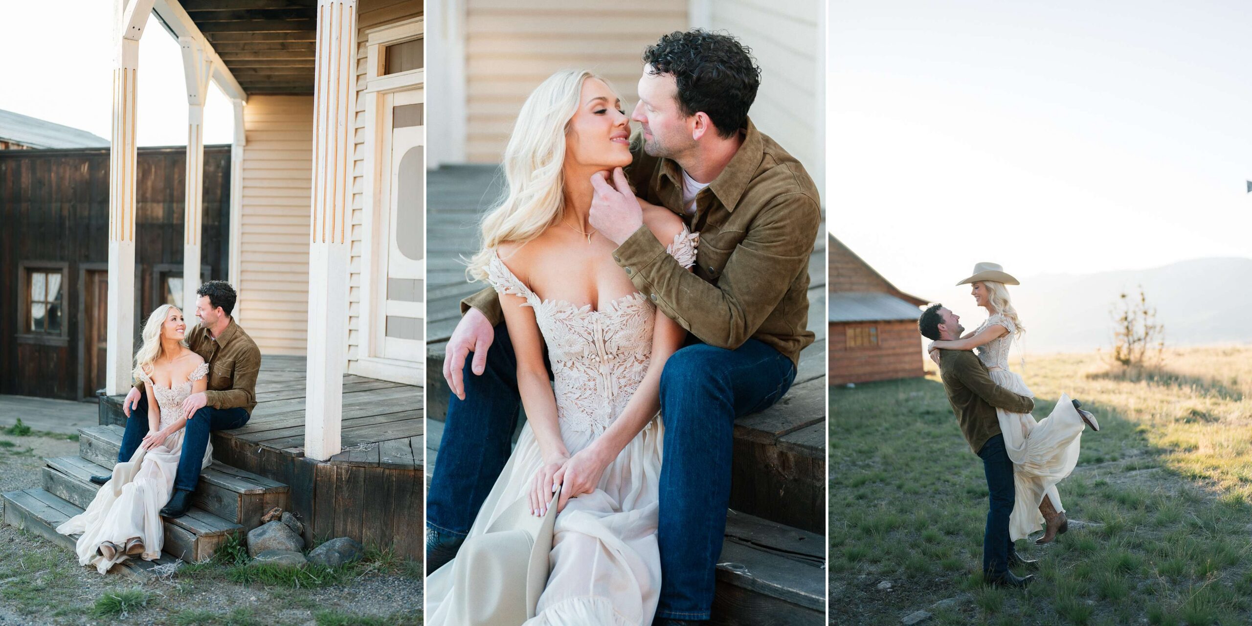 Bozeman engagement session at Yellowstone Film Ranch in Paradise Valley, Montana. Western photo ideas, outfit inspo, pricing, and expert tips.