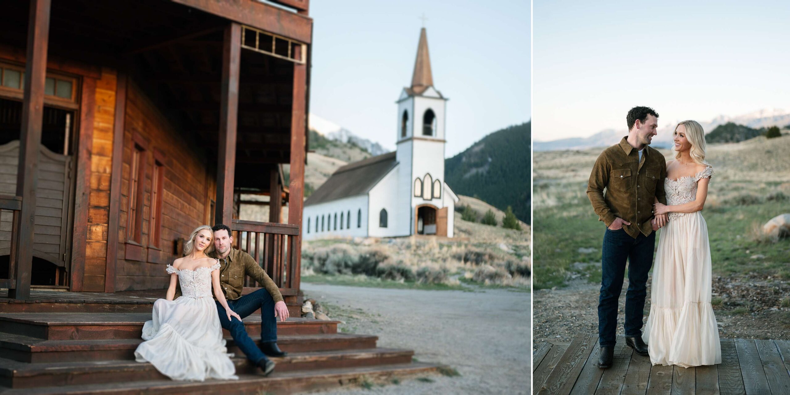Bozeman engagement session at Yellowstone Film Ranch in Paradise Valley, Montana. Western photo ideas, outfit inspo, pricing, and expert tips.