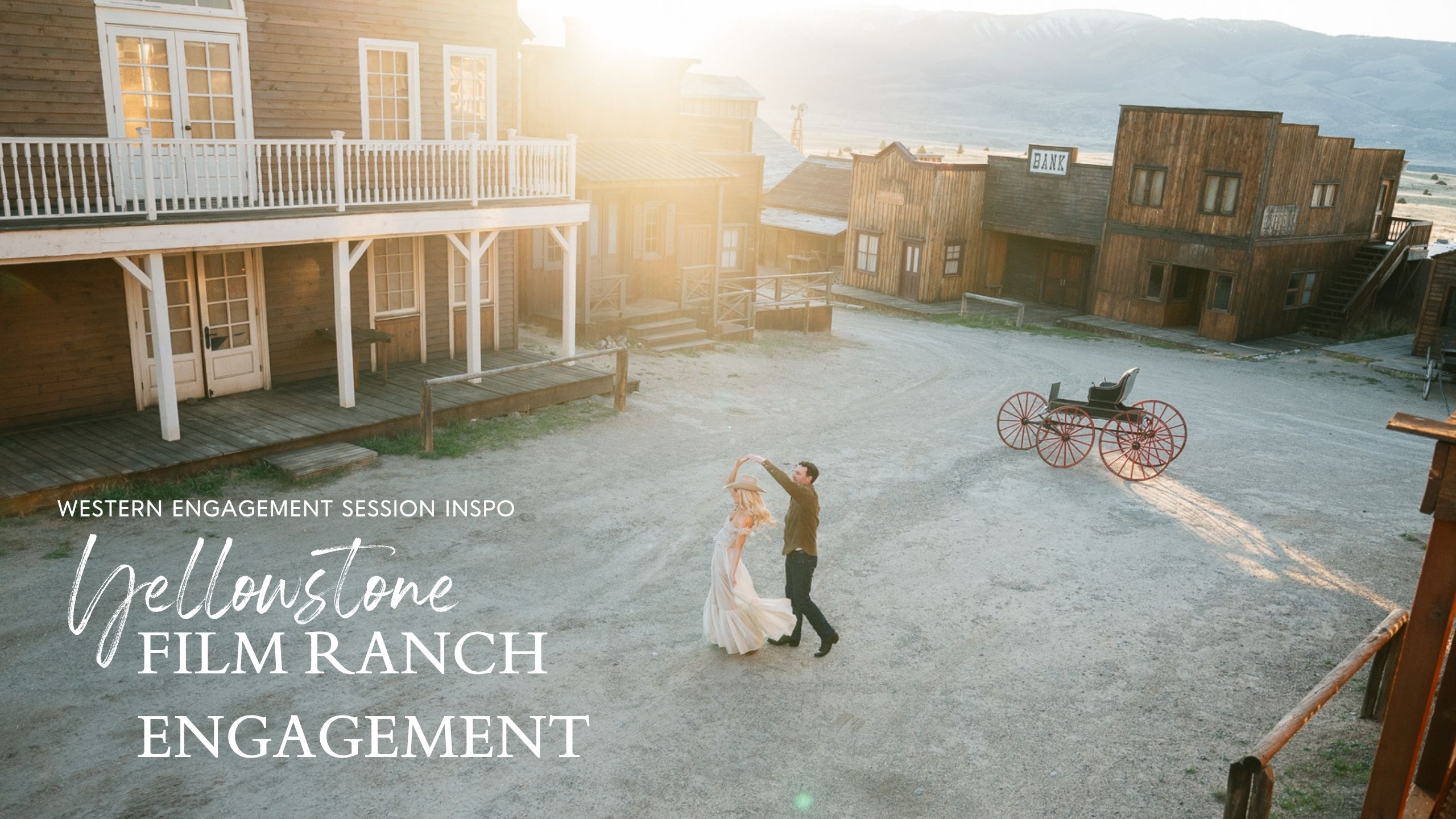 Bozeman engagement session at Yellowstone Film Ranch in Paradise Valley, Montana. Western photo ideas, outfit inspo, pricing, and expert tips.