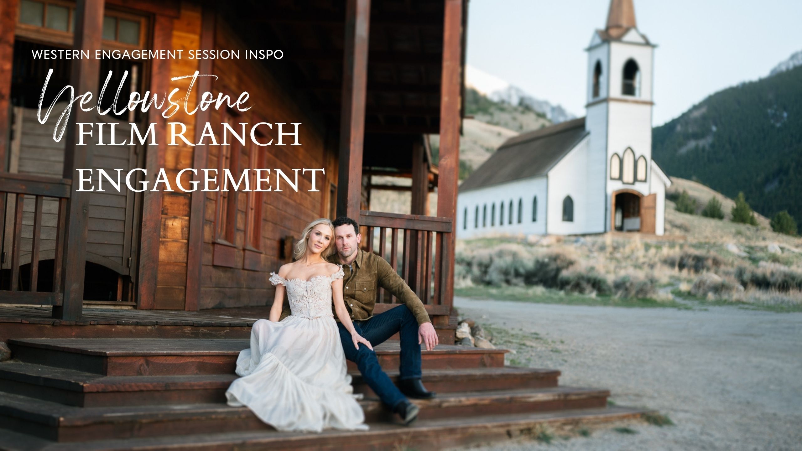 Bozeman engagement session at Yellowstone Film Ranch in Paradise Valley, Montana. Western photo ideas, outfit inspo, pricing, and expert tips.