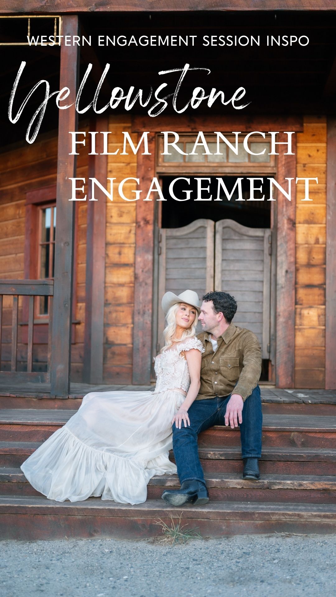 Bozeman engagement session at Yellowstone Film Ranch in Paradise Valley, Montana. Western photo ideas, outfit inspo, pricing, and expert tips.