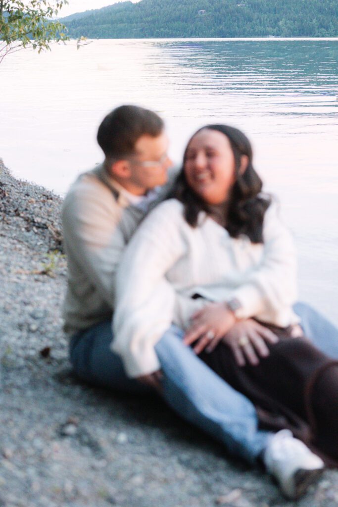 Whitefish surprise proposal on Whitefish Lake at sunset. Get tips on how to plan a surprise proposal, timing, outfit ideas, and how to make it feel natural and unforgettable.